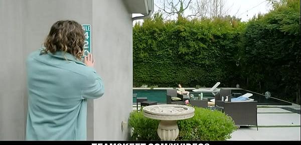  Bouncy Boobed Jackie Hoff Seduces Her Boyfriend By The Pool